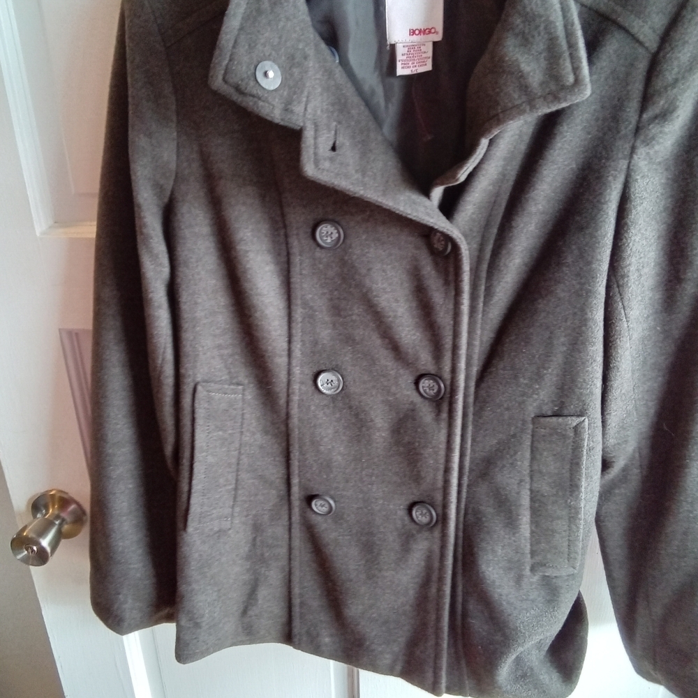 BONGO size S Women's Gray Peacoat NWOT Y2K 90's Vintage